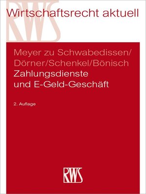 cover image of Zahlungsdienste und E-Geld-Geschäft